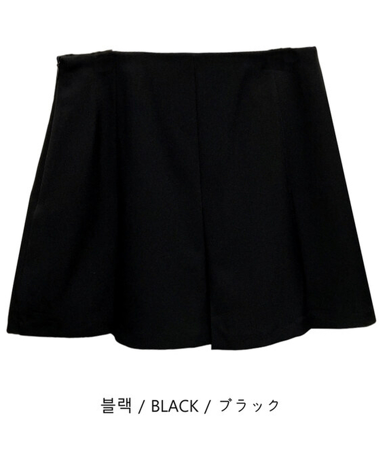 プリーツスAラインミニスカートパンツ(5color)