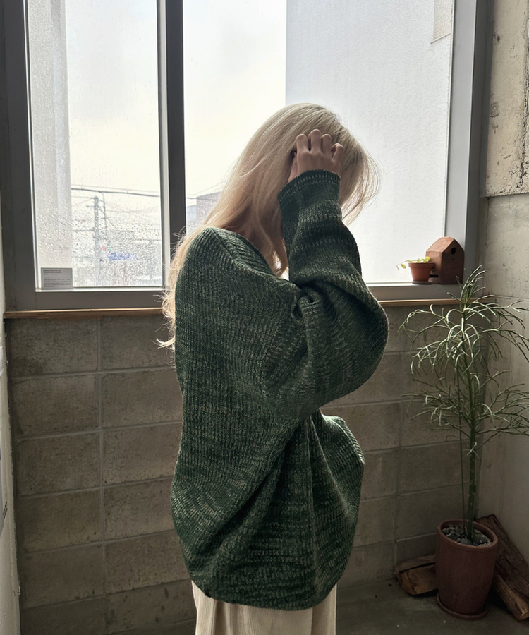 ルバンオーバールーズニット(5color) GREEN