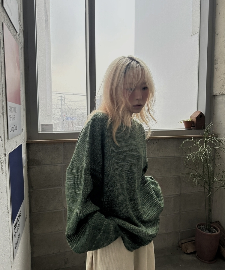 ルバンオーバールーズニット(5color) GREEN