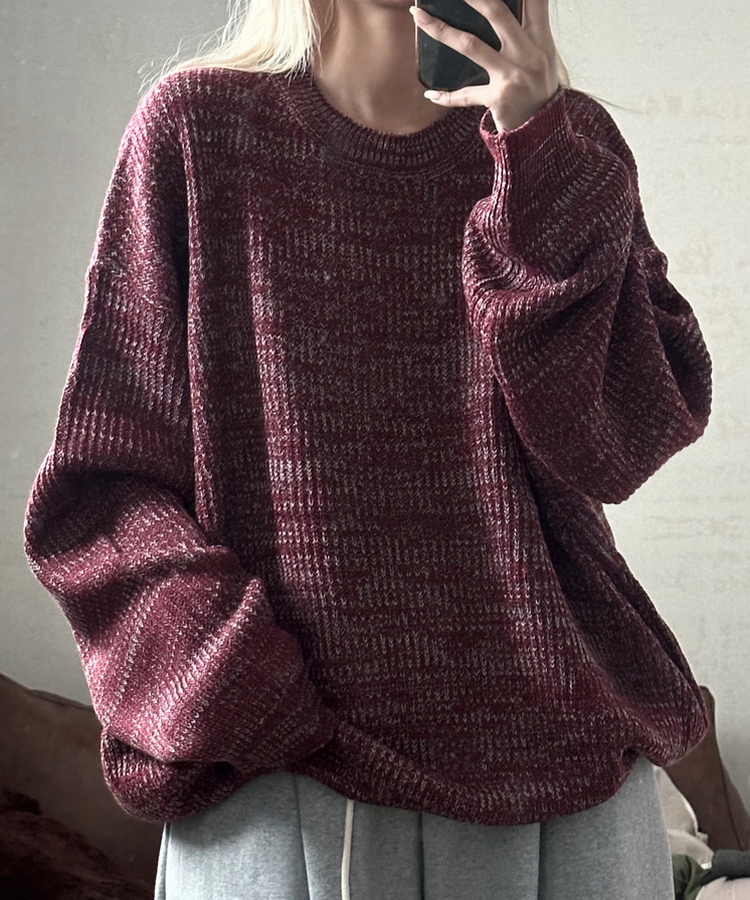 ルバンオーバールーズニット(5color) RED