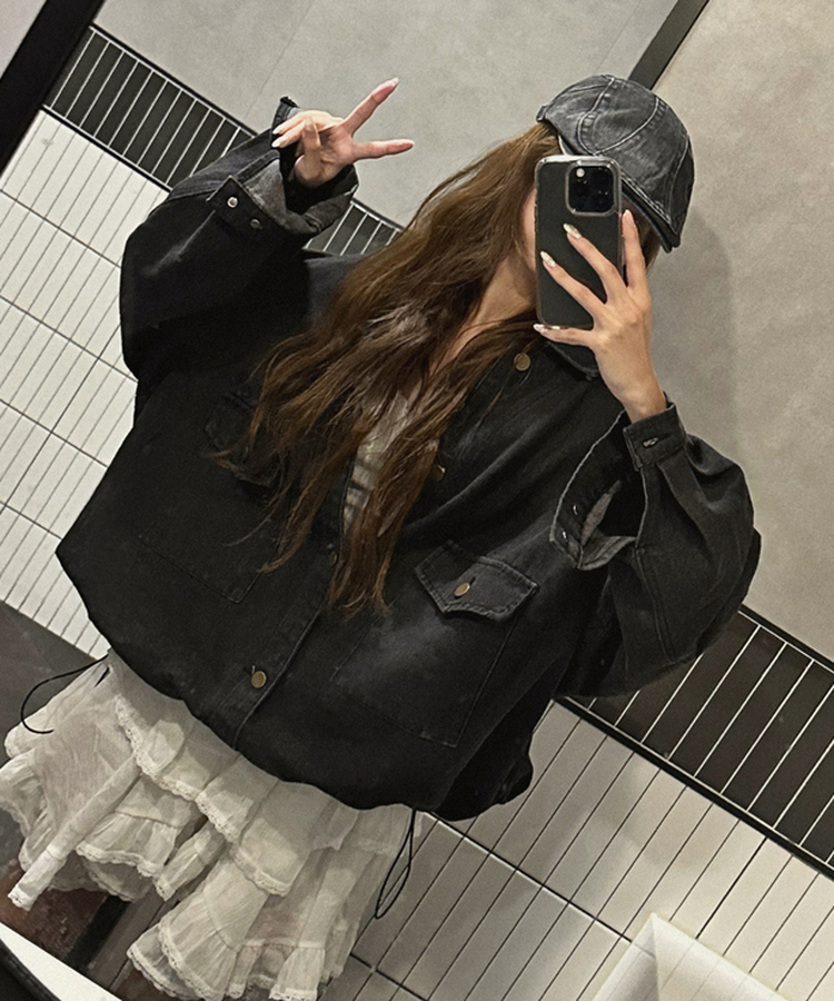 ツーポケットデニムジャケット CHARCOAL