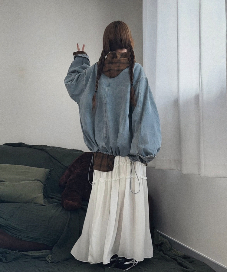 ツーポケットデニムジャケット LIGHT BLUE