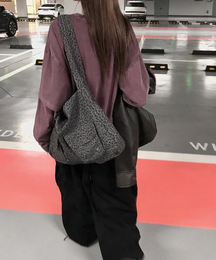 ヒョウ柄ショルダーバッグ BROWN