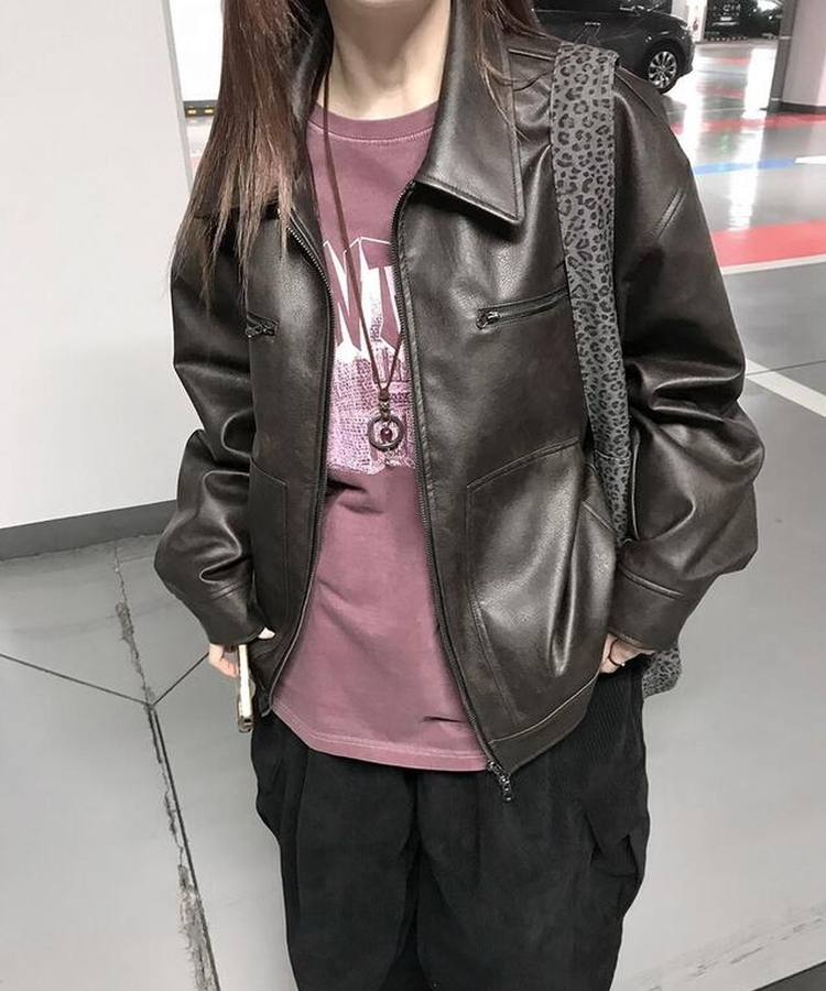レイヤードピグメントTシャツ BURGUNDY