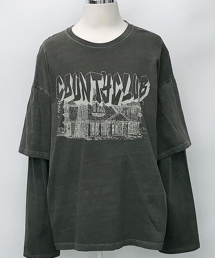 レイヤードピグメントTシャツ