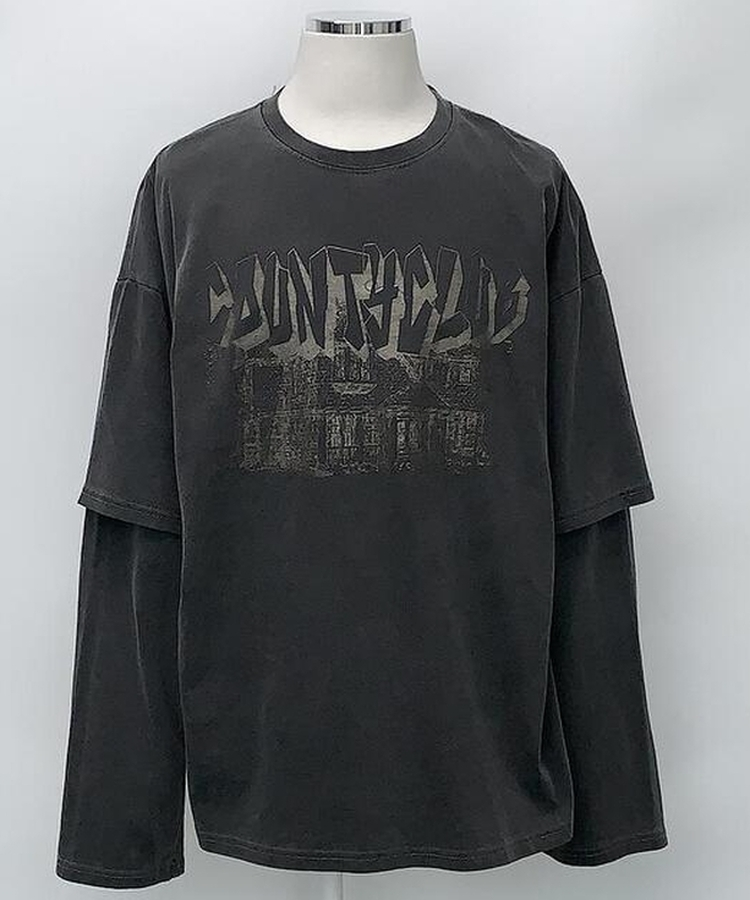 レイヤードピグメントTシャツ