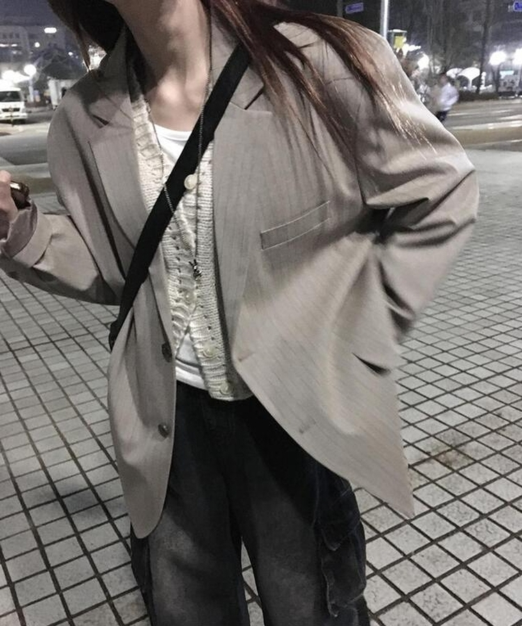 トミーストライプジャケット BEIGE