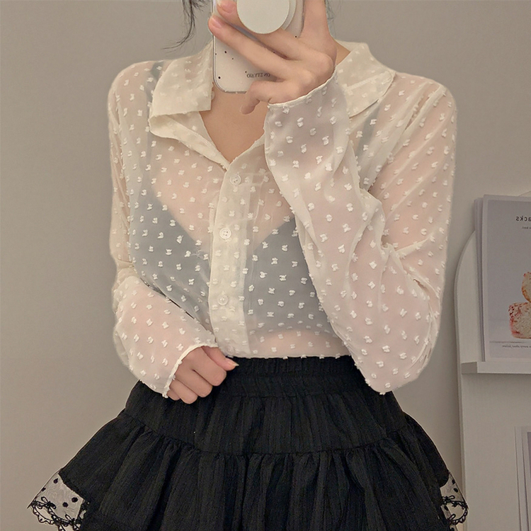 シースルードットブラウス IVORY
