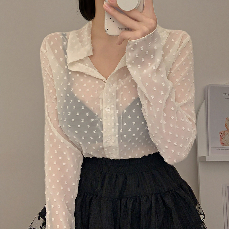 シースルードットブラウス IVORY