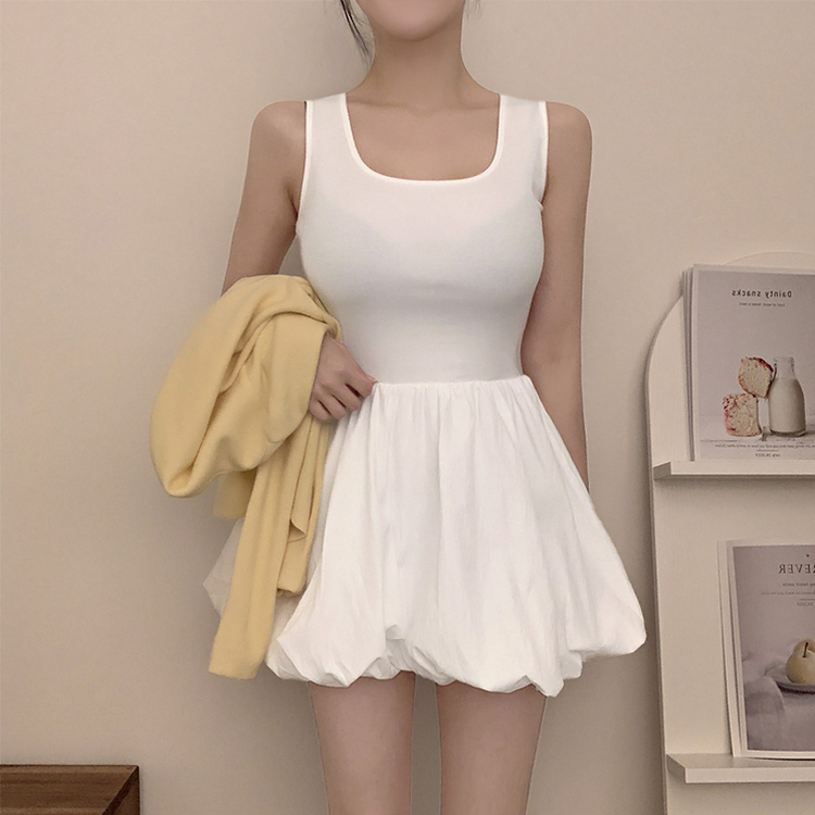 バルーンフレアレイヤードミニワンピース IVORY