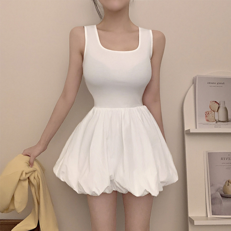 バルーンフレアレイヤードミニワンピース IVORY