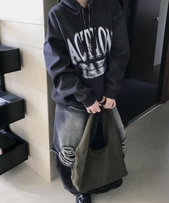 ワイド レイヤードデニムパンツ BLACK DENIM