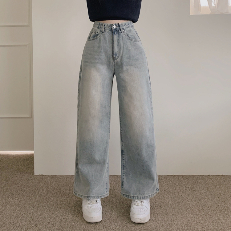 【丈別】ポケットウォッシングデニムワイドパンツ LIGHT DENIM