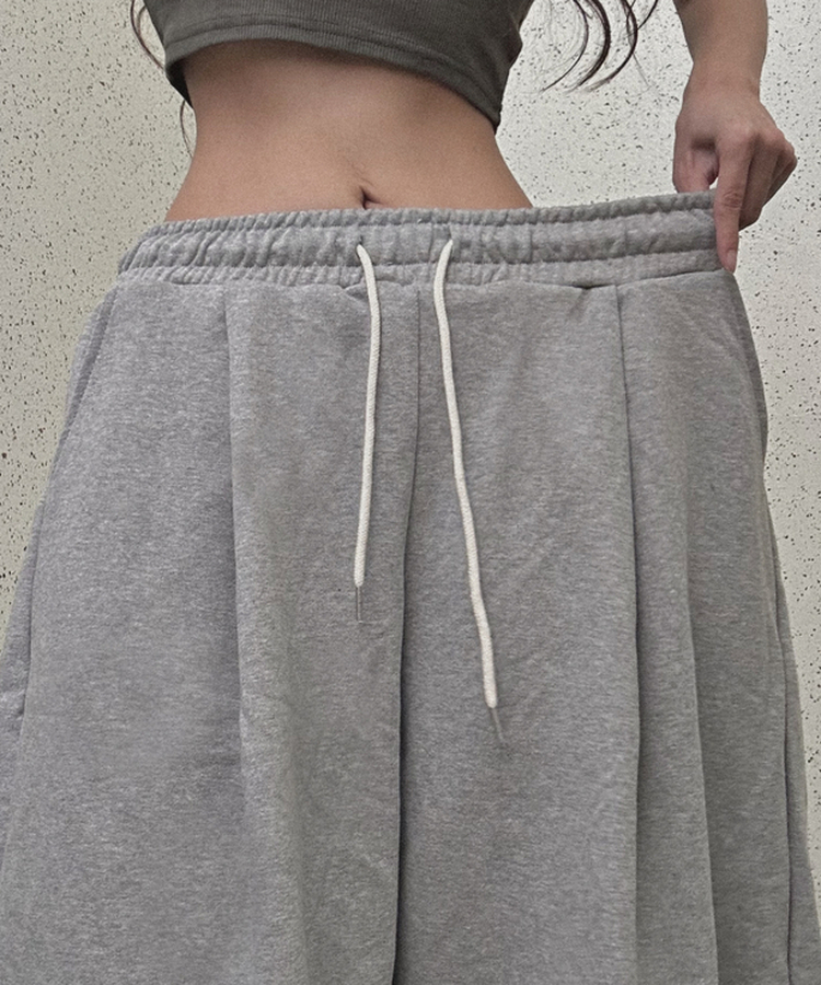 ピンタックバミューダパンツ GREY
