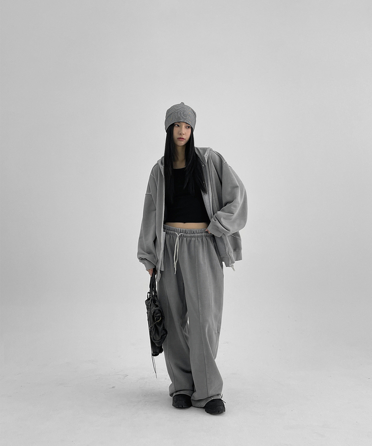 ピグメントカーブバルーンバンディングパンツ GREY