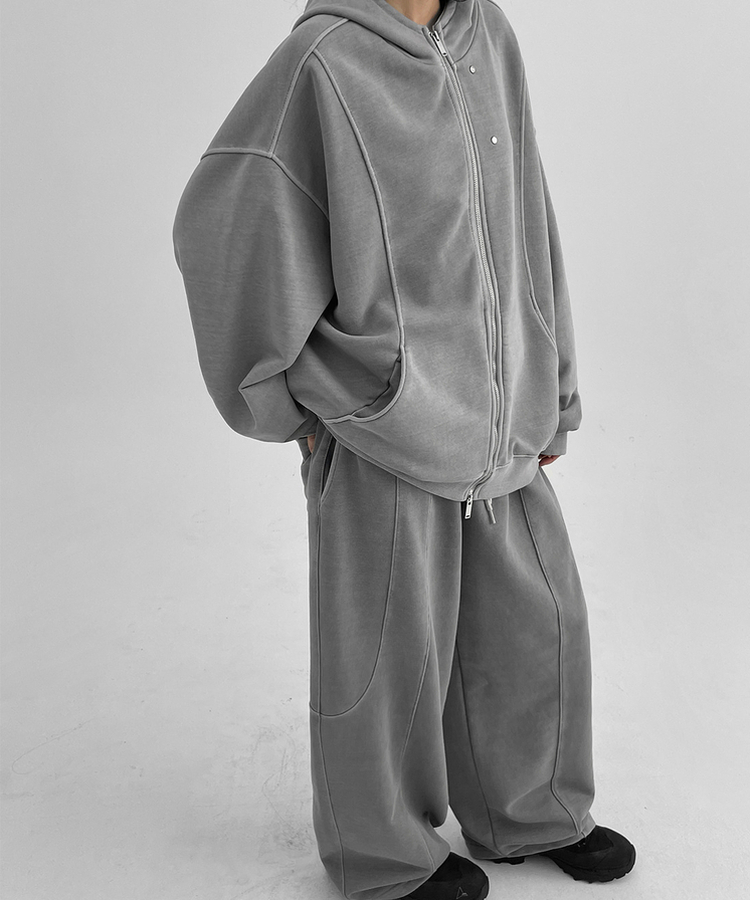 ピグメントカーブバルーンバンディングパンツ GREY