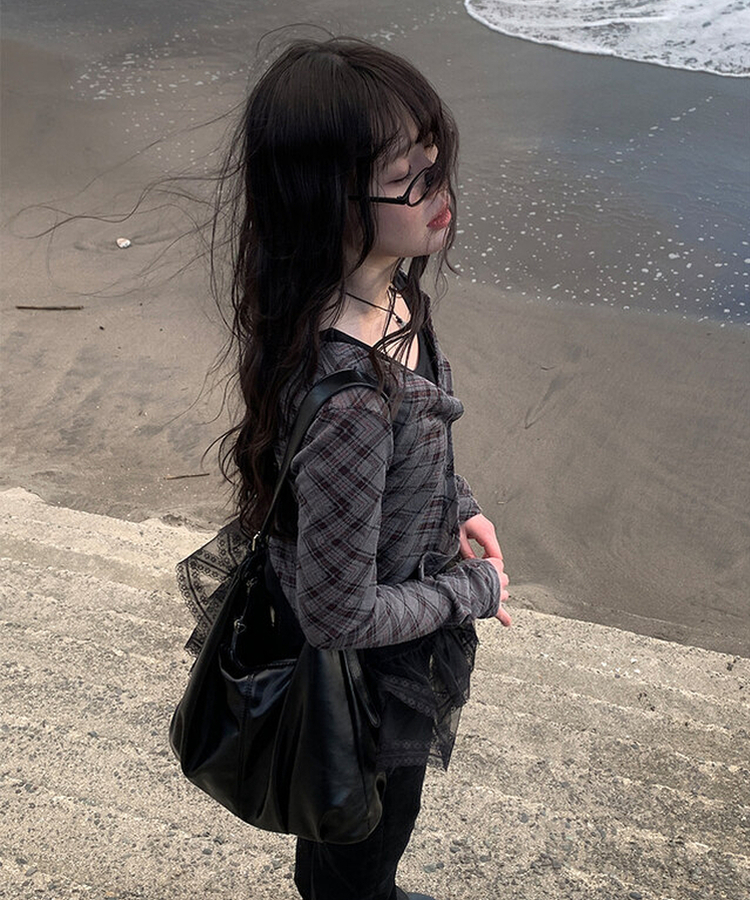 レイヤードレースフリルワンピース BLACK