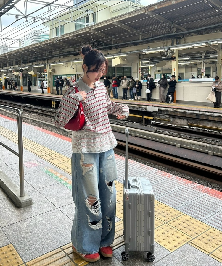 ストライプTシャツ STS63217 ワットイフストライプTシャツ スウェット - SONA