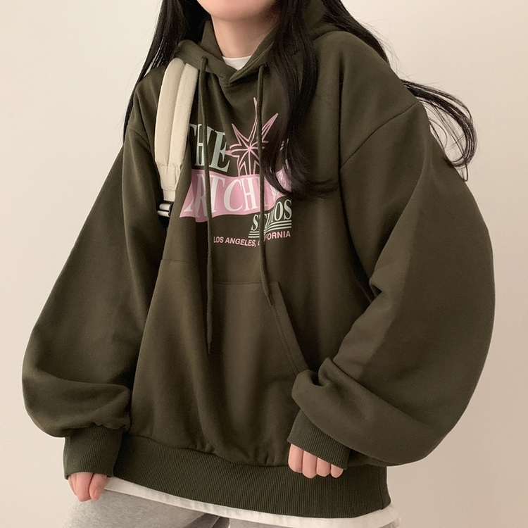 スタジオルーズフィットフード KHAKI