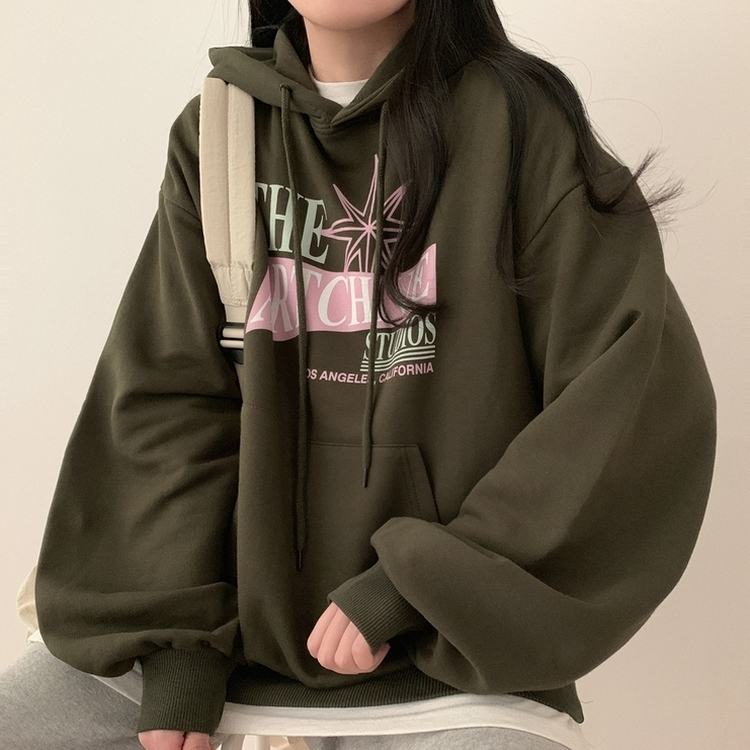 スタジオルーズフィットフード KHAKI