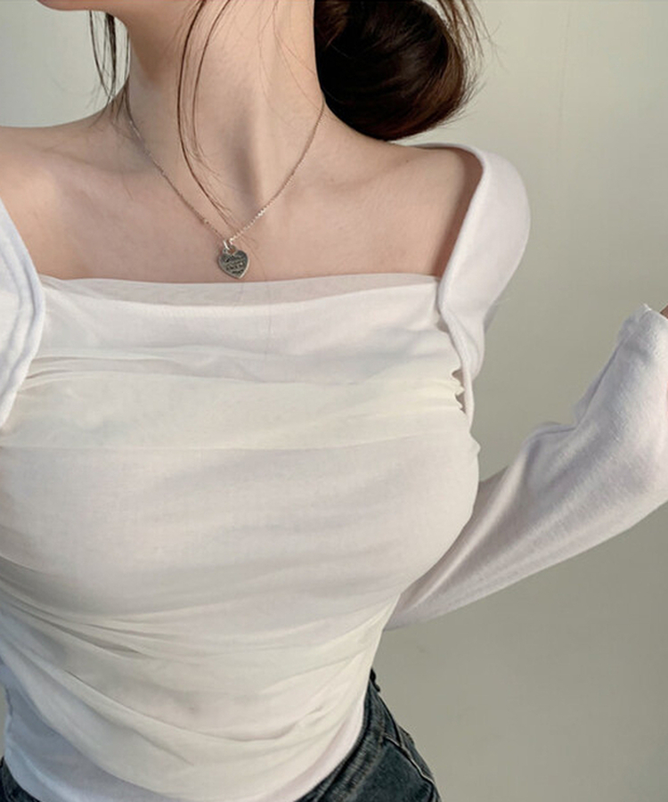 シャーリングボレロTシャツ WHITE