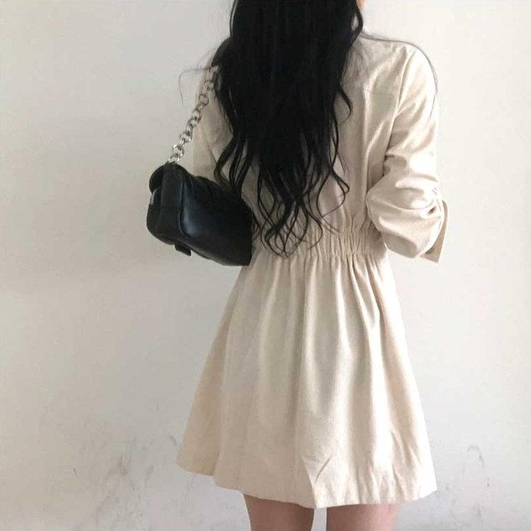 コーデュロイポケットワンピース IVORY