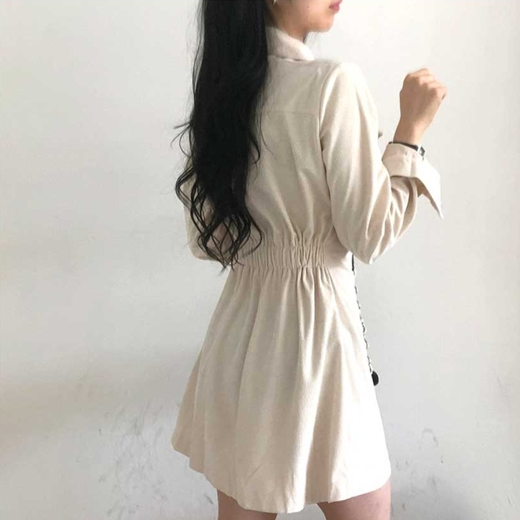コーデュロイポケットワンピース IVORY