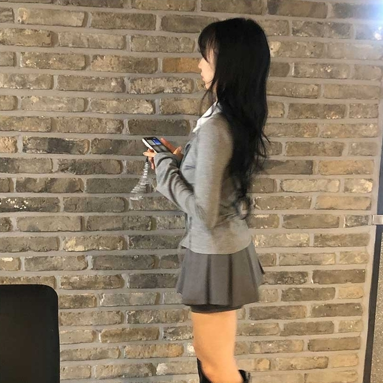 プリーツミニスカートパンツ GREY
