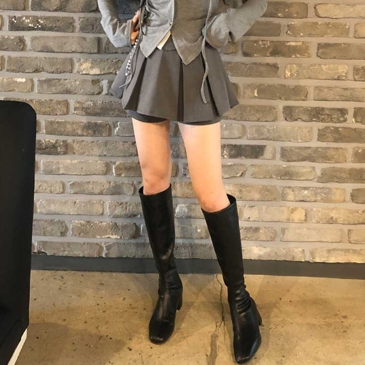 プリーツミニスカートパンツ GREY