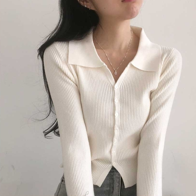 ボタンニットカーディガン(6color) IVORY