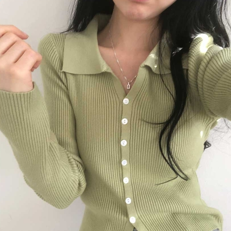ボタンニットカーディガン(6color) MINT