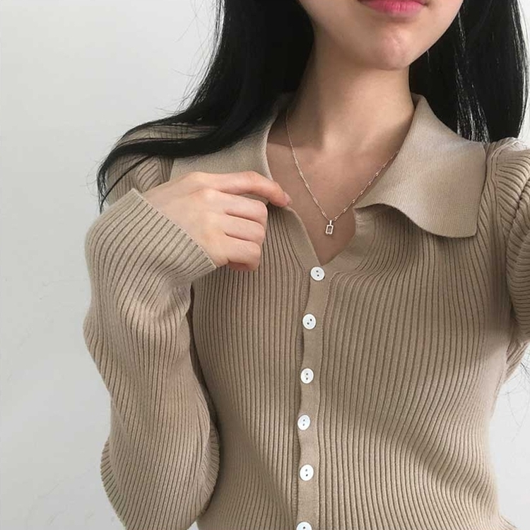 ボタンニットカーディガン(6color) BEIGE
