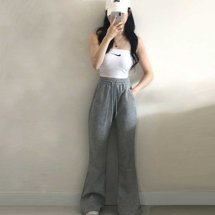 フレンチテリーブーツカットトレーニングパンツ GREY