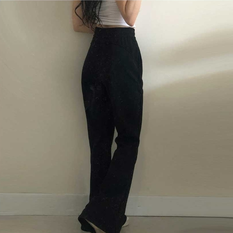 フレンチテリーブーツカットトレーニングパンツ BLACK