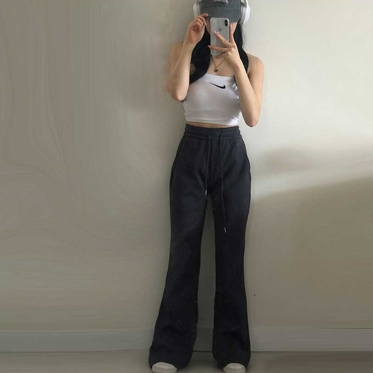 フレンチテリーブーツカットトレーニングパンツ CHARCOAL