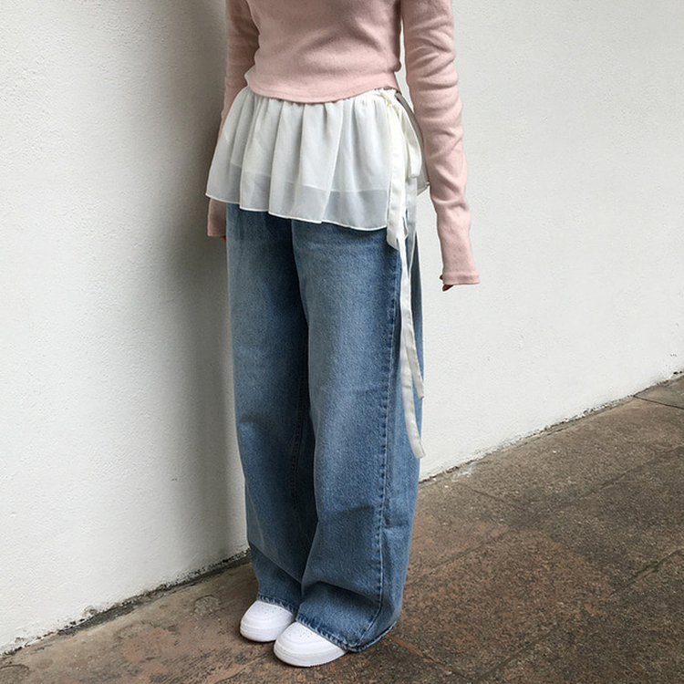 シースルーレイヤードラップスカート IVORY