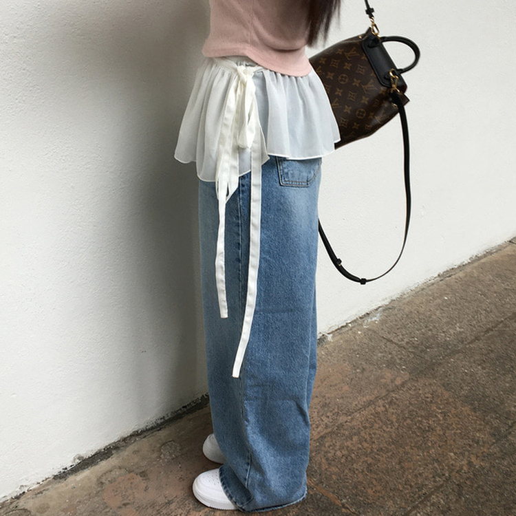 シースルーレイヤードラップスカート IVORY