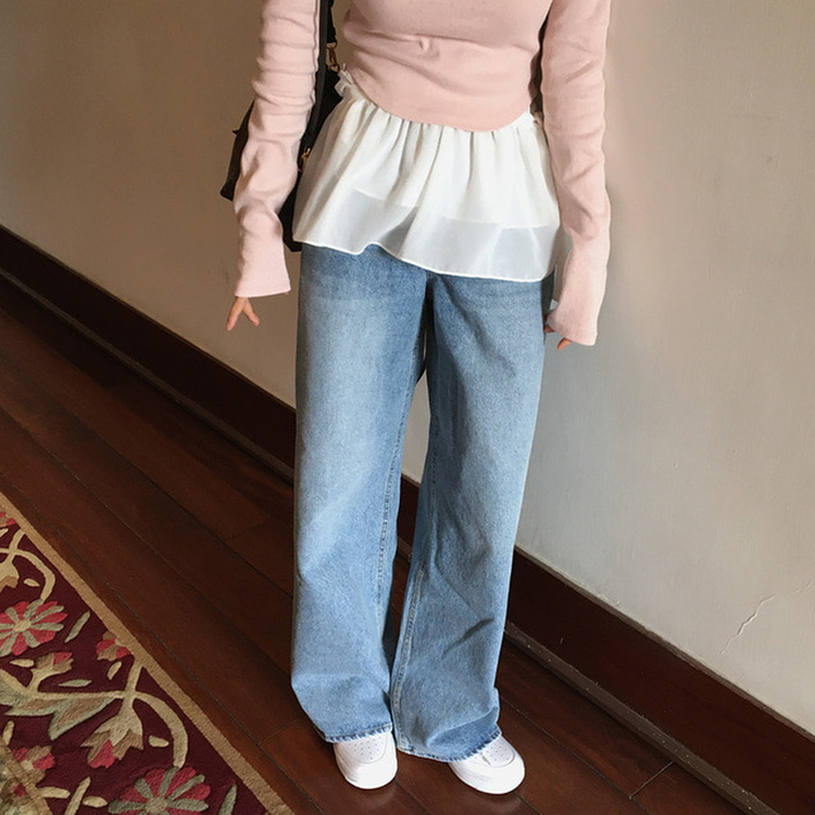 シースルーレイヤードラップスカート IVORY