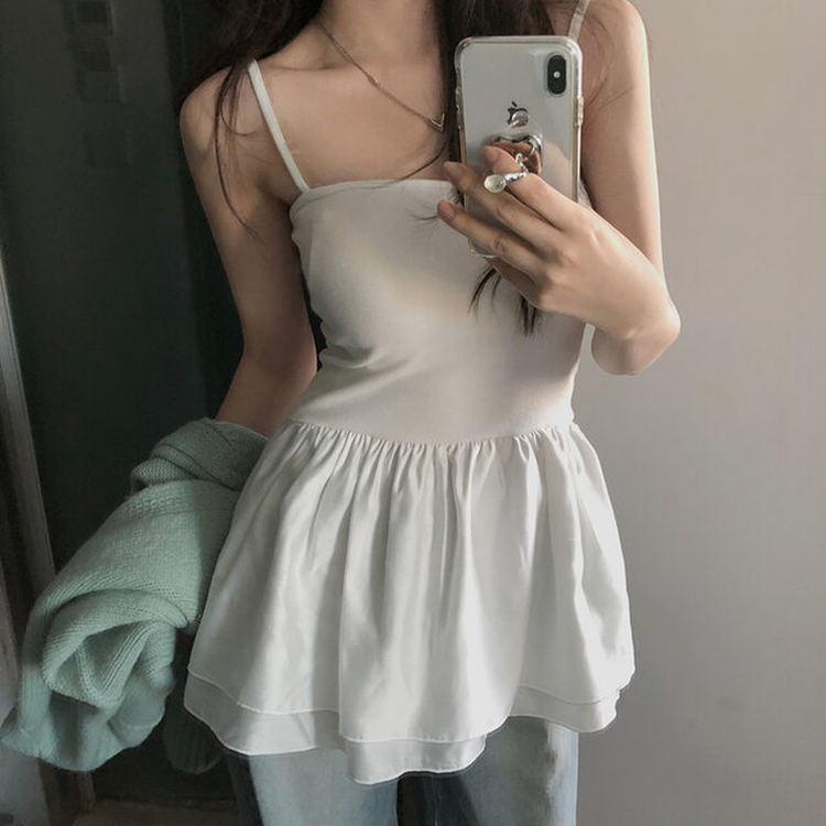 シフォンレイヤードビスチェワンピース IVORY