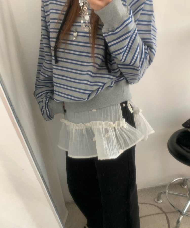 フラワーレイヤードラップミニスカート IVORY