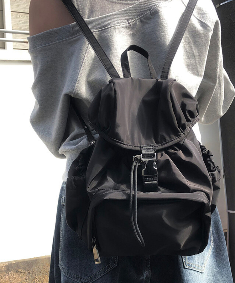 ナイロンポケットミニバックパック BLACK