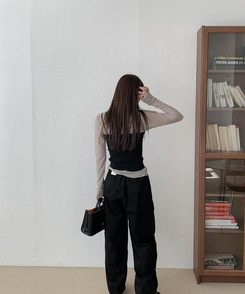 ベスト デールスニットビスチェ BLACK