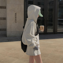 フレンチテリーフードジップアップ(5color) OATMEAL