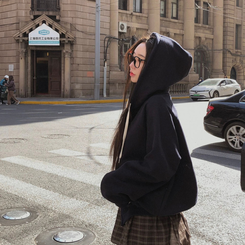 フレンチテリーフードジップアップ(5color) NAVY