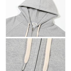 フレンチテリーフードジップアップ(5color)