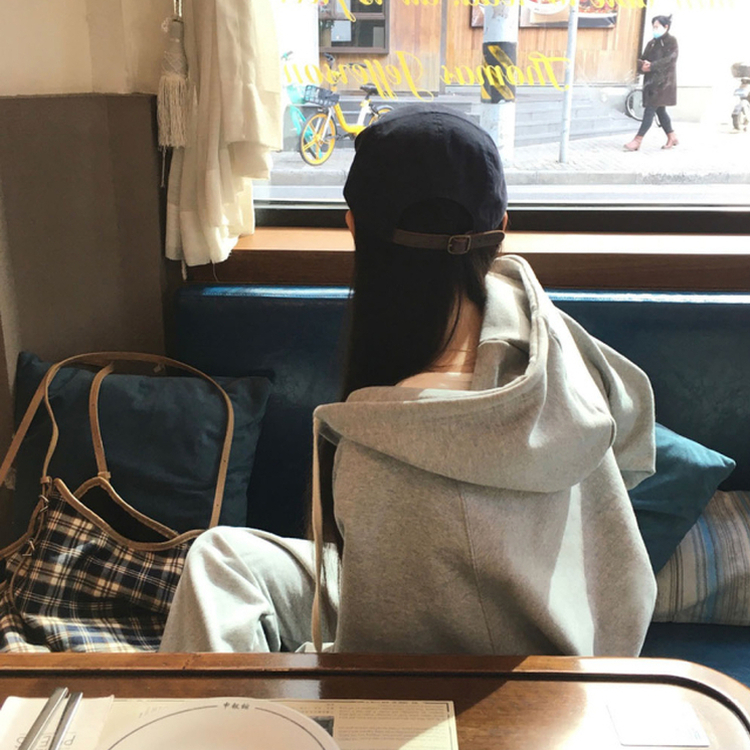 フレンチテリーフードジップアップ(5color) GREY