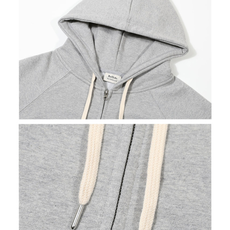 フレンチテリーフードジップアップ(5color)