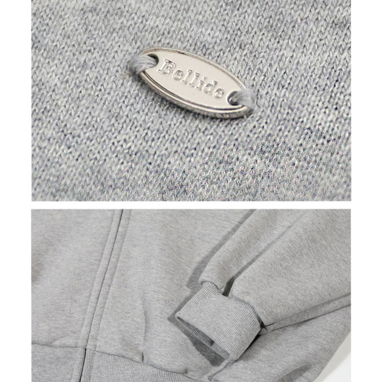 フレンチテリーフードジップアップ(5color)