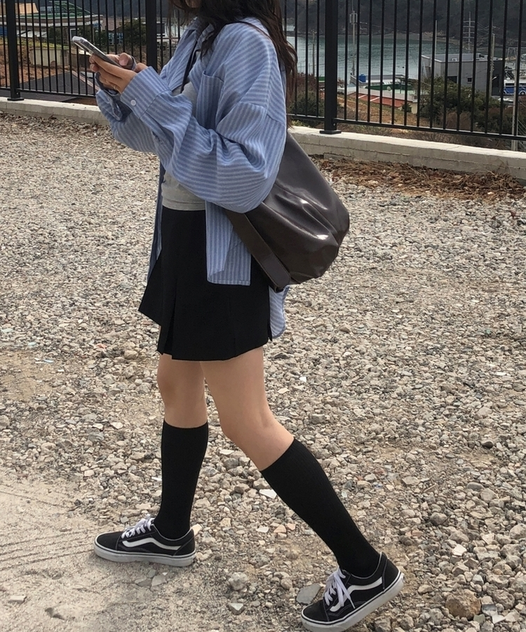 ソルトオーバーフィットストライプシャツ BLUE