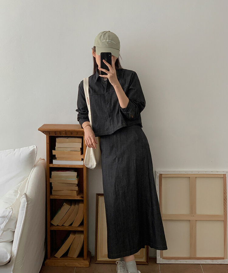 【SET】トムポートデニムセット BLACK DENIM